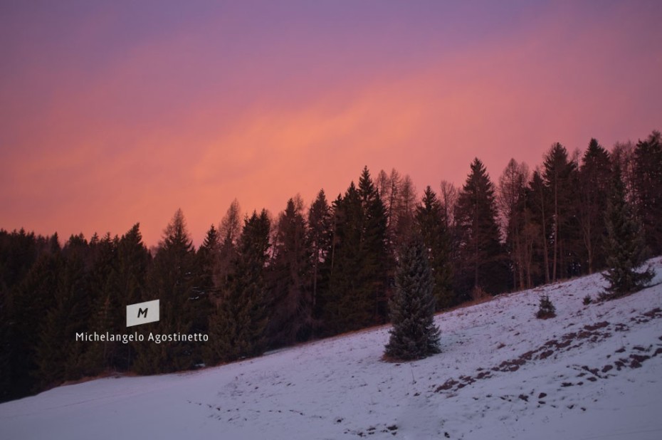 Sky colors in mountain